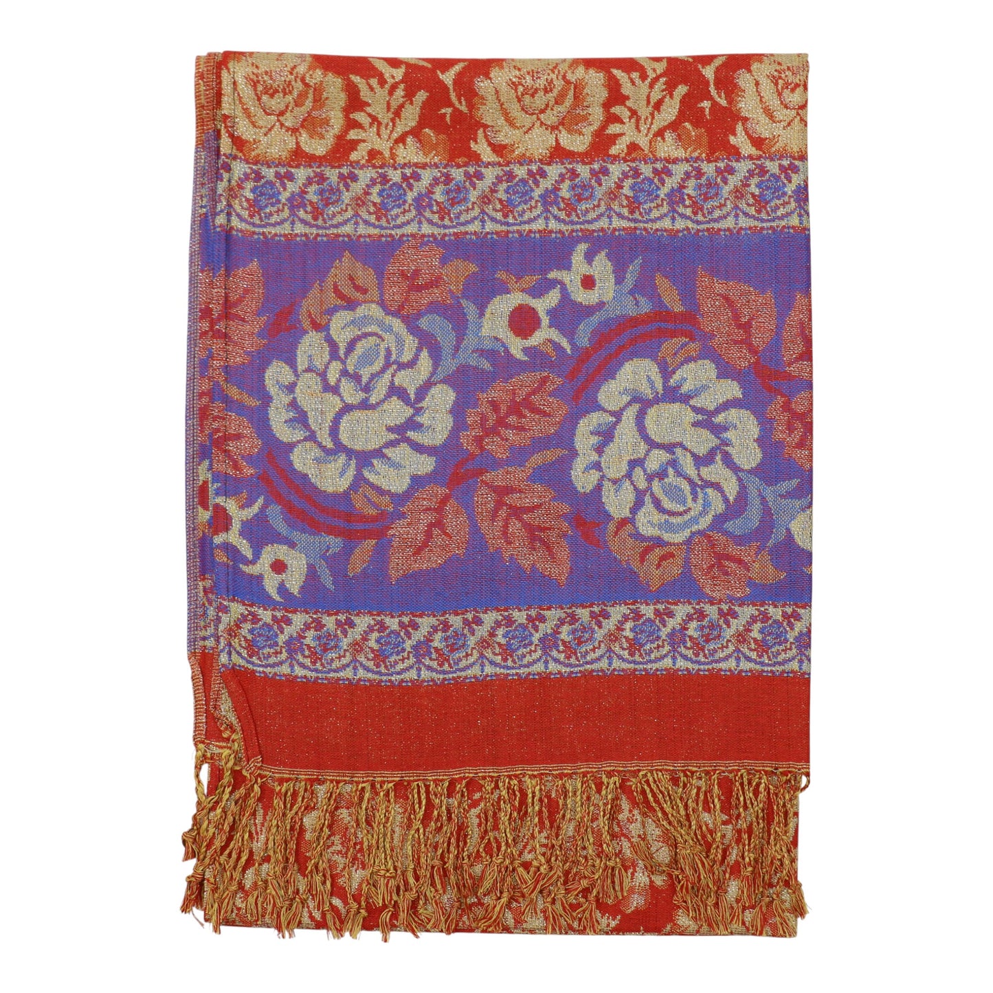 Metallic Pashmina Rose SCF4815-5.. (12PC)