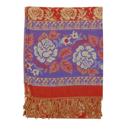 Metallic Pashmina Rose SCF4815-5.. (12PC)