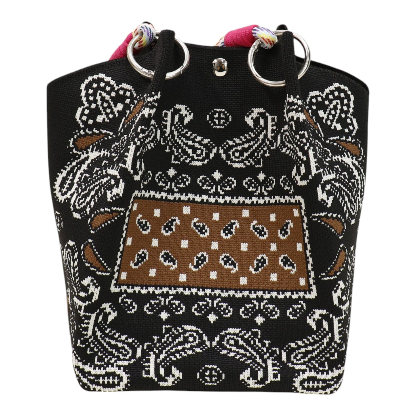 Bandana Pattern Knitted Tote Bag JB6122-7 (12PC)