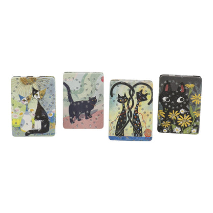 Cat Cartoon Rectangular Glitter Compact Makeup Mirror JM6423-30 (12PC)