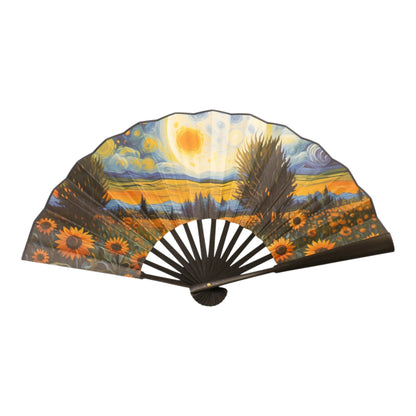 Hand Fan Oil Painting Variety Double Side Print Folding Fan SZ04-2603 (12PC)