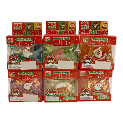 Hologram Christmas Cube Squishy Toy JT6820-18 (12PC)