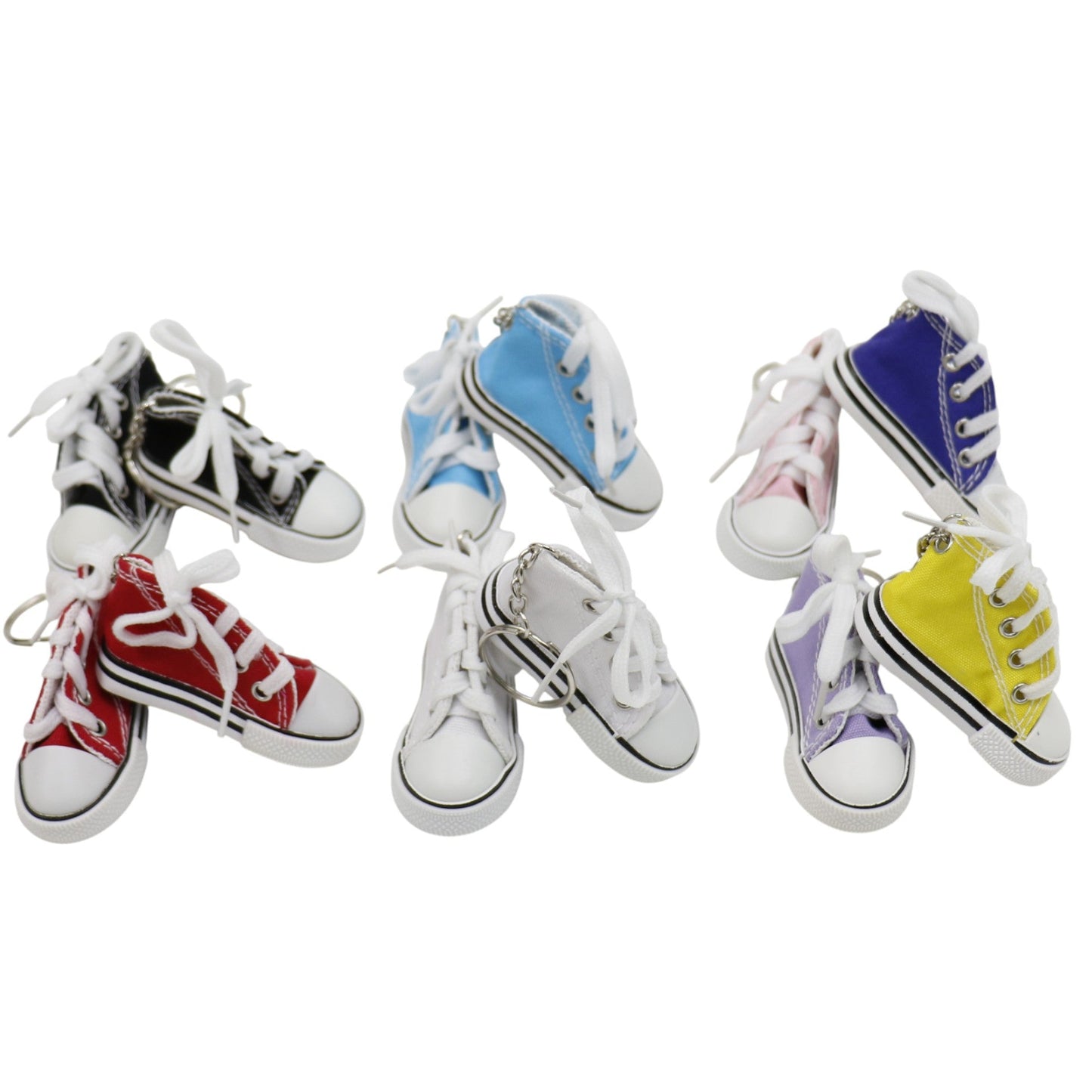 Cute Canvas Rubber Sole Sneakers Key Chain KC5909-4 (12PC)