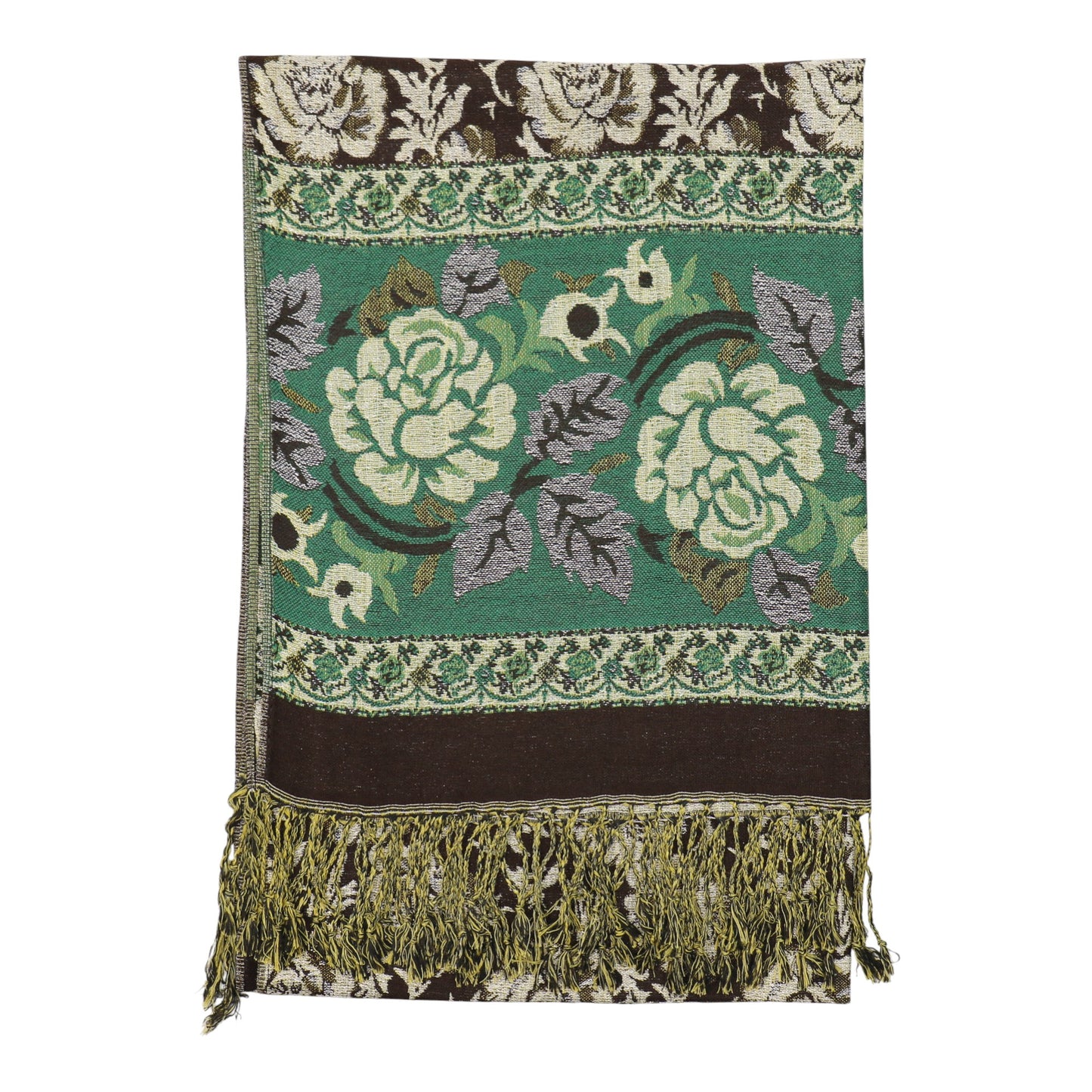 Metallic Pashmina Rose SCF4815-5.. (12PC)