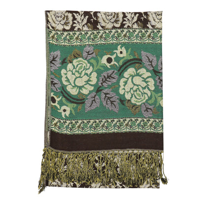 Metallic Pashmina Rose SCF4815-5.. (12PC)