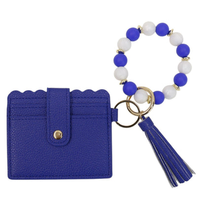 Silicone Bracelet Leather Wallet Tassel JB6126-10 (12PC)