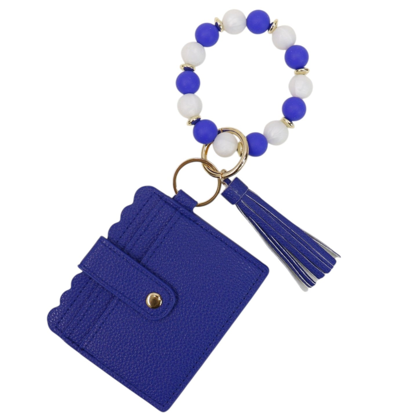 Silicone Bracelet Leather Wallet Tassel JB6126-10 (12PC)