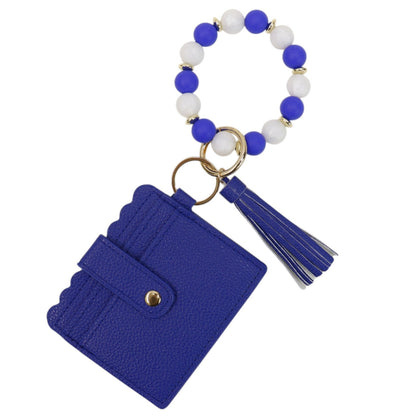Silicone Bracelet Leather Wallet Tassel JB6126-10 (12PC)