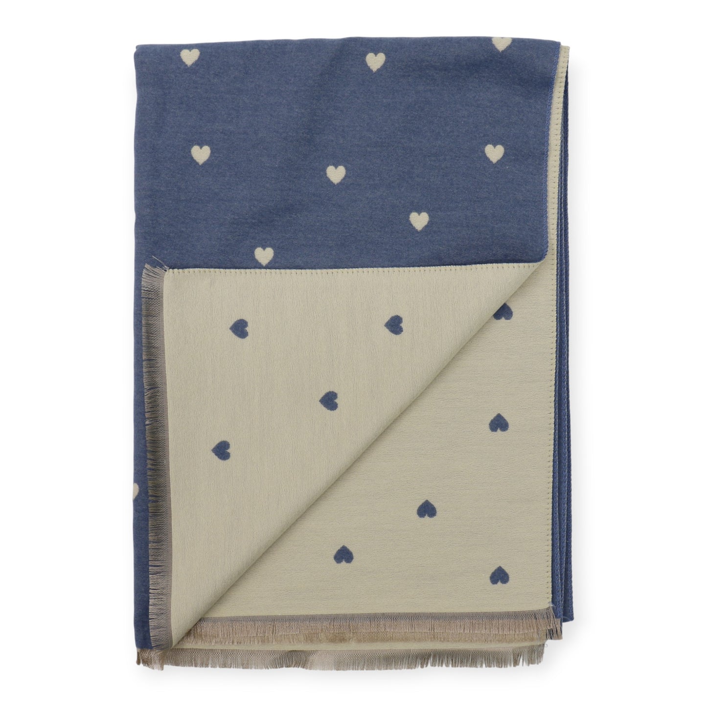 Cashmere Feel Winter Reversible Mini Heart Patten Scarves SCF5111-1 (12PC)