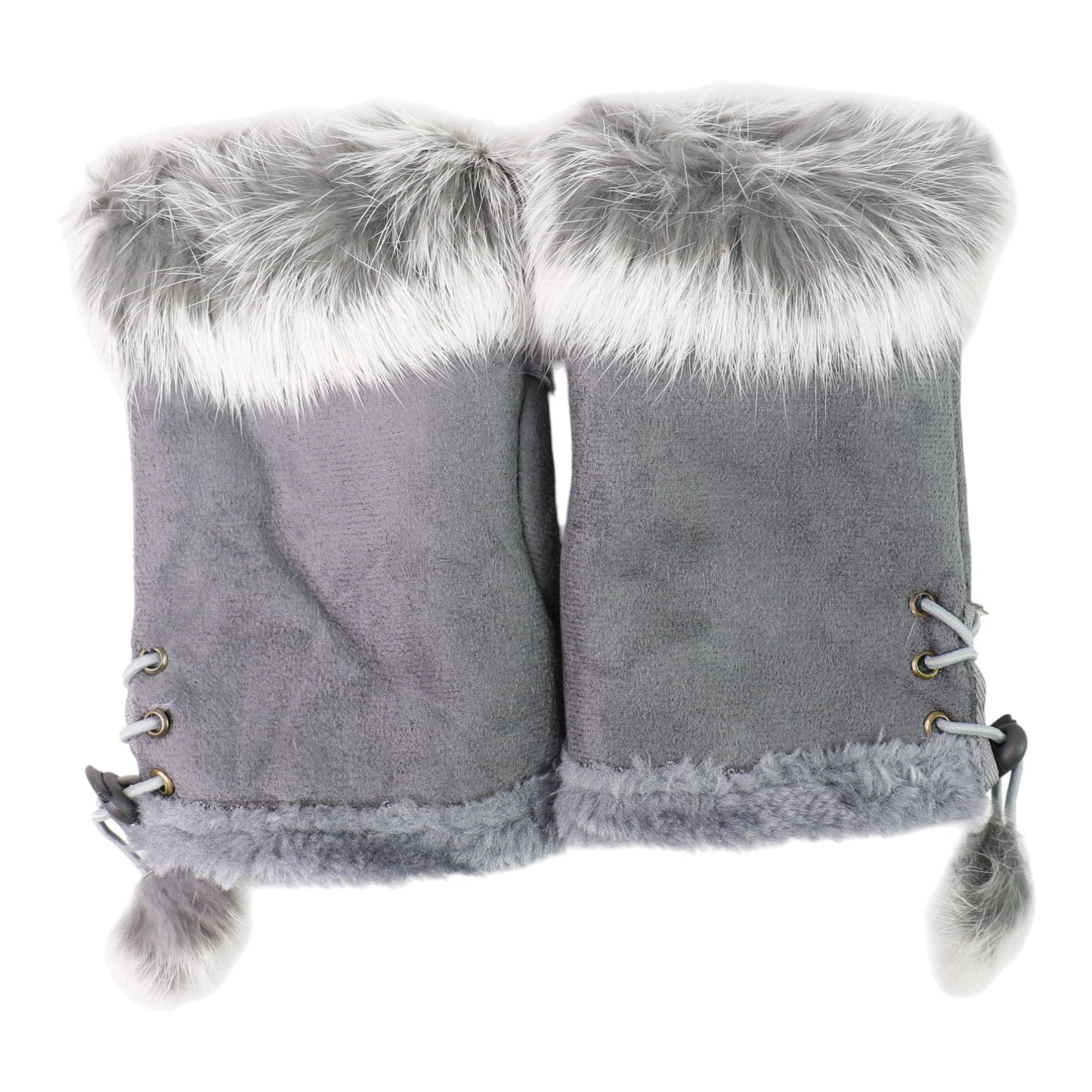 Women's Fur Fingerless Gloves GE902-1. (12PAIR)