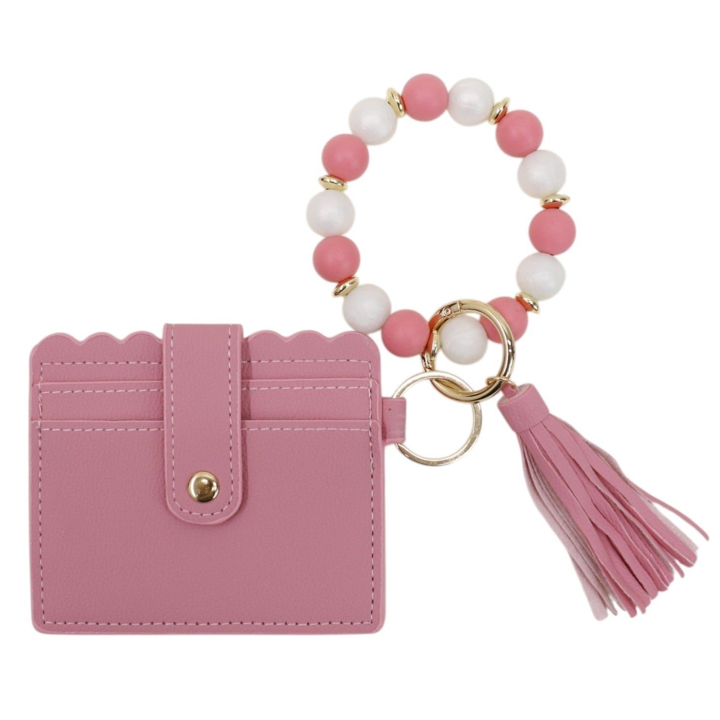 Silicone Bracelet Leather Wallet Tassel JB6126-10 (12PC)