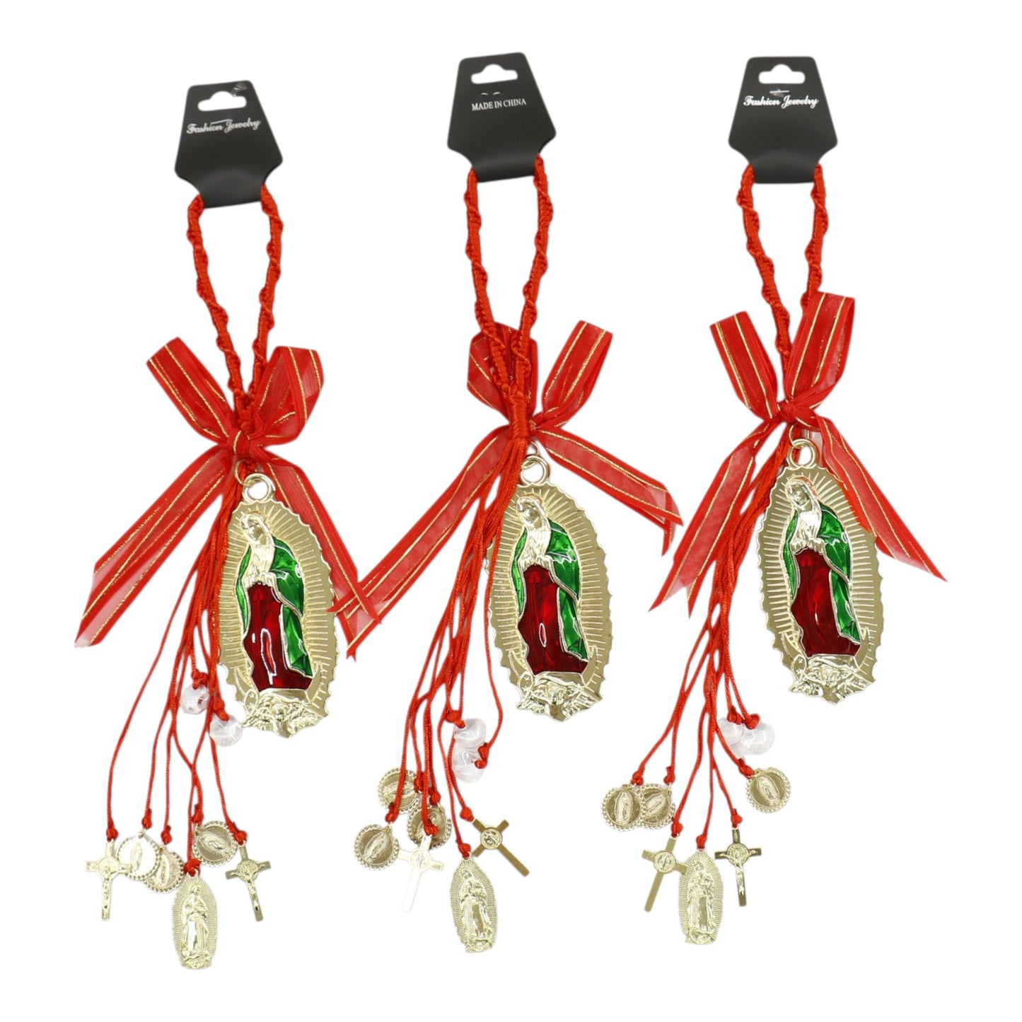 Guadalupe Car Rear Mirror Hang Accessory CH227RD (12PC)