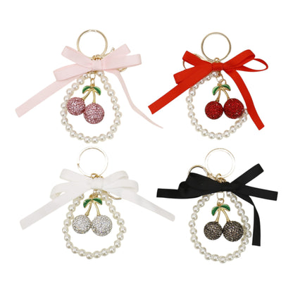 Cherry Rhinestone Ribbon Keychain and Bag Charm JK6416-14 (12)