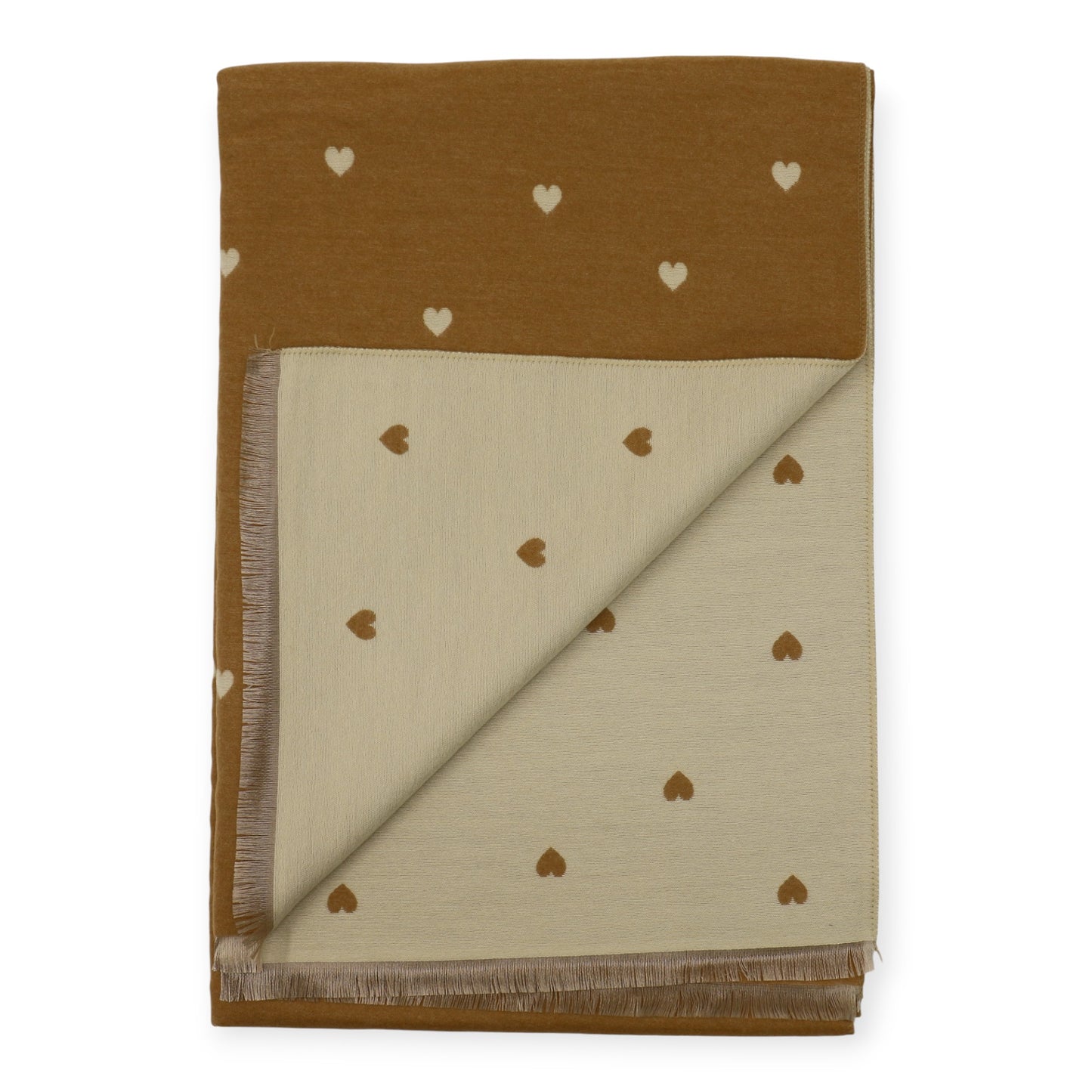 Cashmere Feel Winter Reversible Mini Heart Patten Scarves SCF5111-1 (12PC)