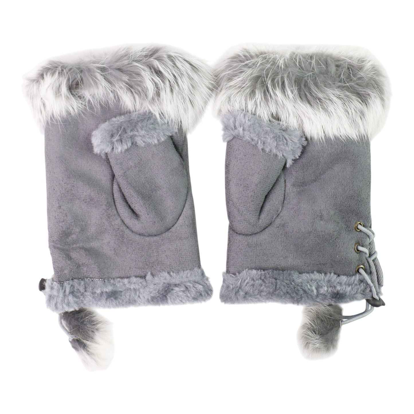 Women's Fur Fingerless Gloves GE902-1. (12PAIR)