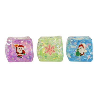 Hologram Christmas Cube Squishy Toy JT6820-18 (12PC)
