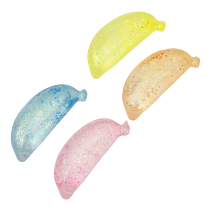 Glitter Maltose Sugar Banana Squishy Toy JT6603-18 (12PC)