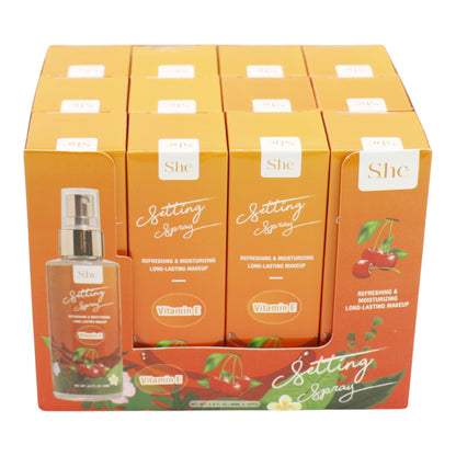 S. he Vitamin E Makeup Setting Spray SP1023 (12 Bottles)