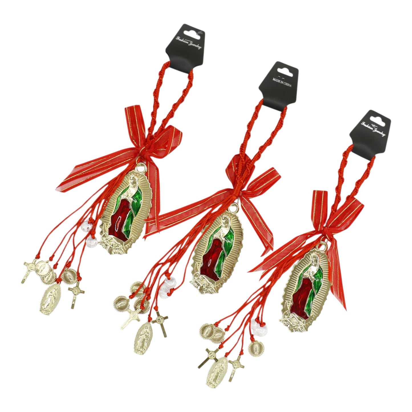 Guadalupe Car Rear Mirror Hang Accessory CH227RD (12PC)