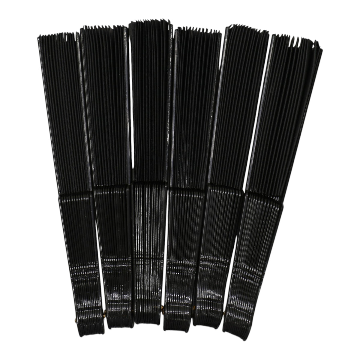 Black On Black Frame Hand Held Folding Fan JF6323-20 (12PC)