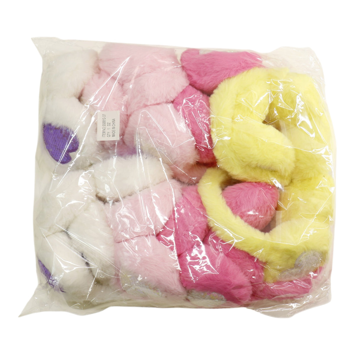 Winter Earmuffs Sequin Heart Ears Warmers Winter Headband SS6812-37 (12PC)