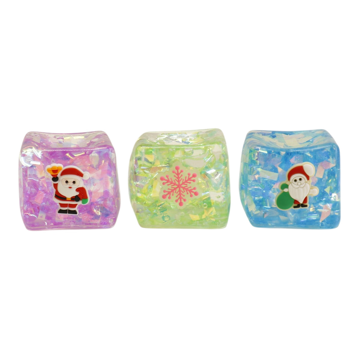 Hologram Christmas Cube Squishy Toy JT6820-18 (12PC)