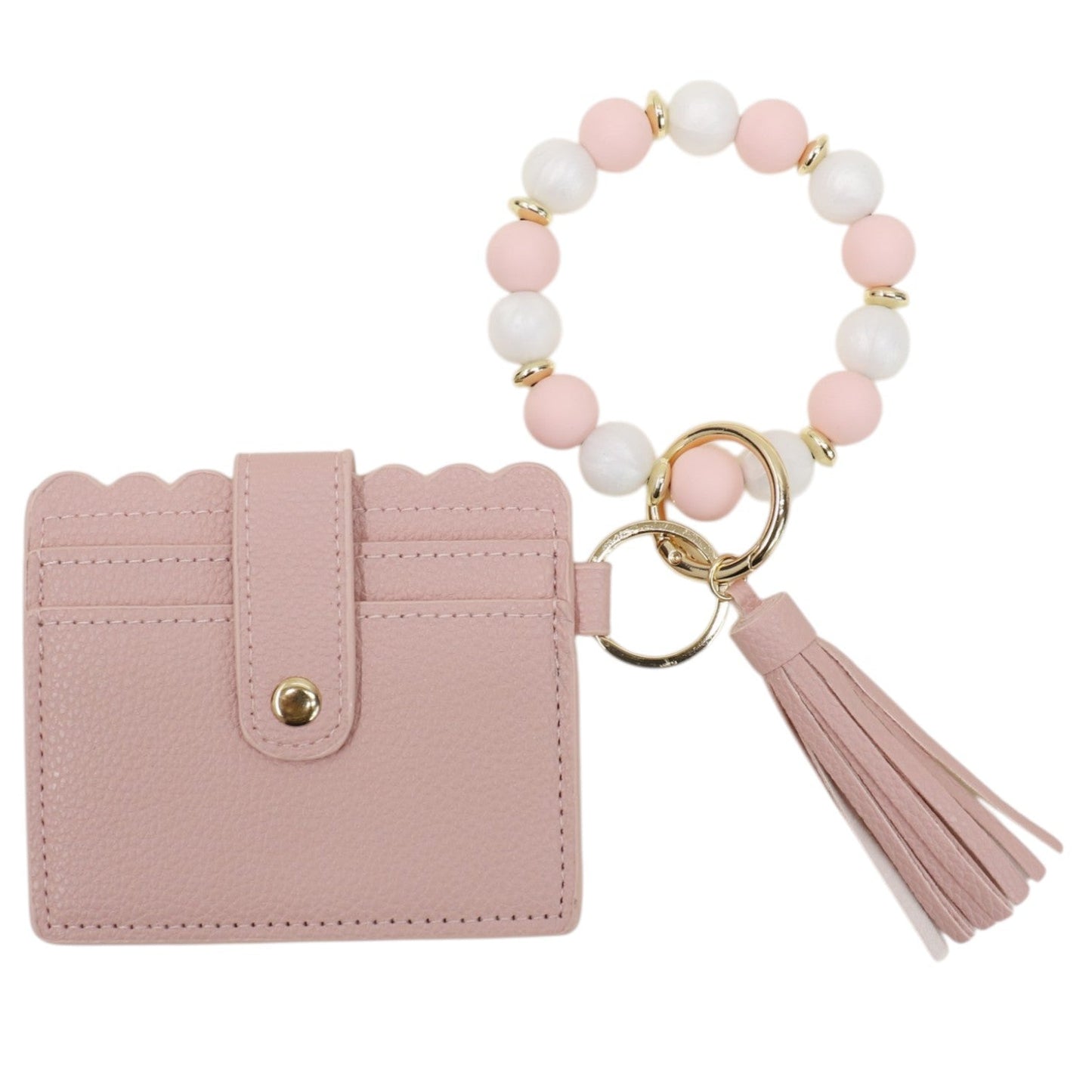 Silicone Bracelet Leather Wallet Tassel JB6126-10 (12PC)