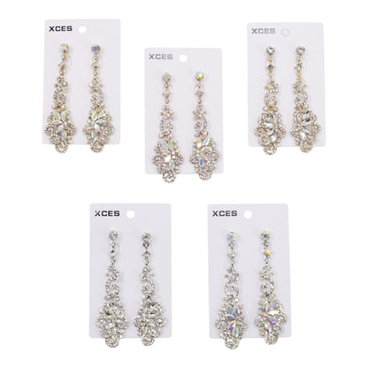 Oval Crystal Drop Bridal Earring JE7299 (3PAIR)