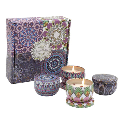 Bohemia 4pcs Fragrance Scented Candle AC5113-2 (3Pack)