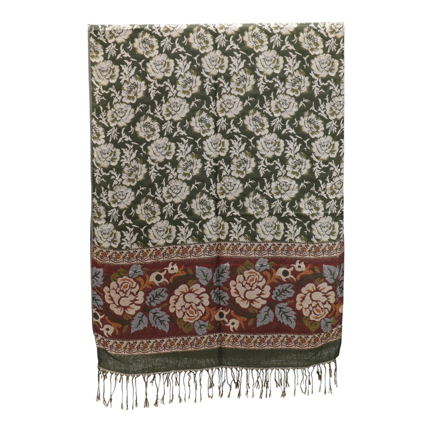 Metallic Pashmina Rose SCF4815-5.. (12PC)