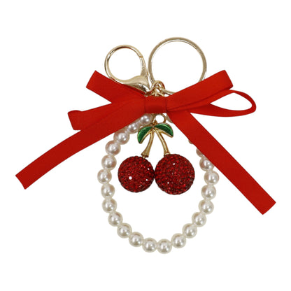 Cherry Rhinestone Ribbon Keychain and Bag Charm JK6416-14 (12)