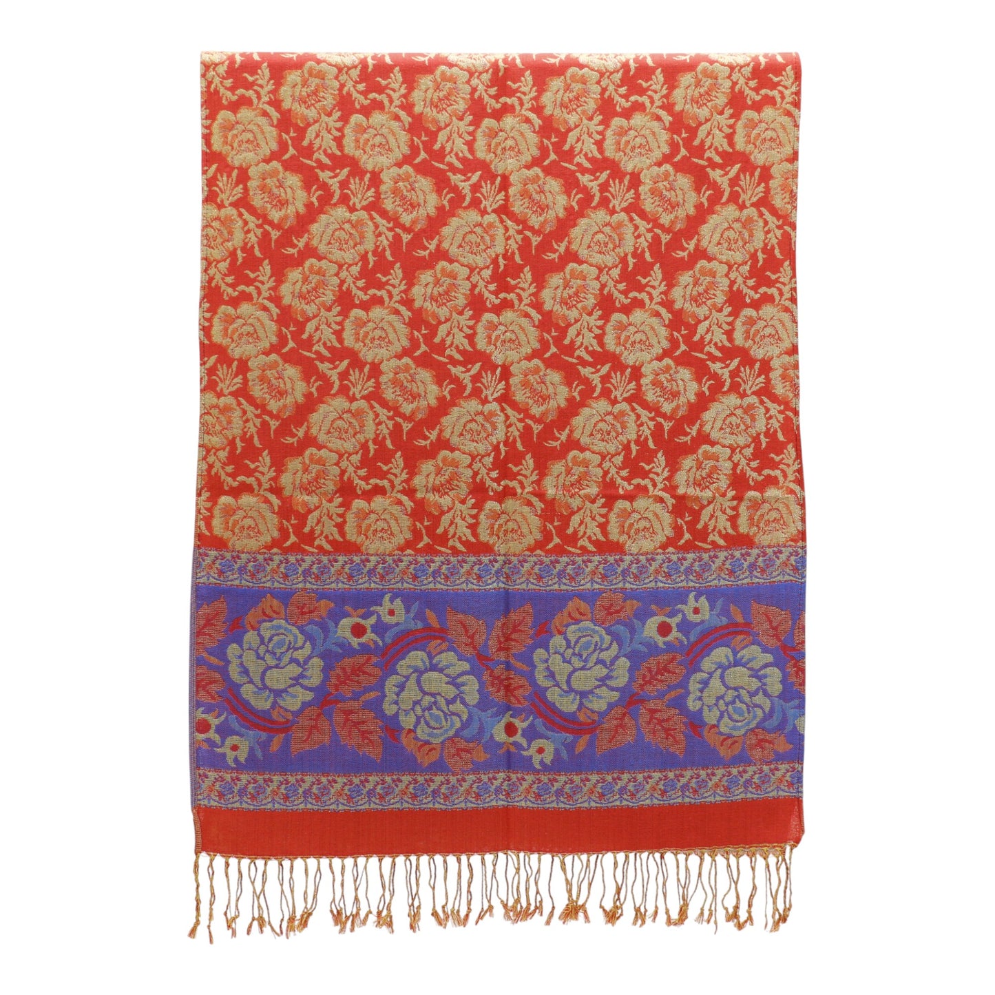 Metallic Pashmina Rose SCF4815-5.. (12PC)