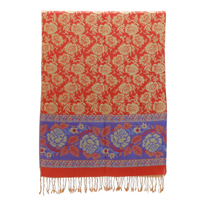 Metallic Pashmina Rose SCF4815-5.. (12PC)