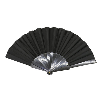 Black On Black Frame Hand Held Folding Fan JF6323-20 (12PC)