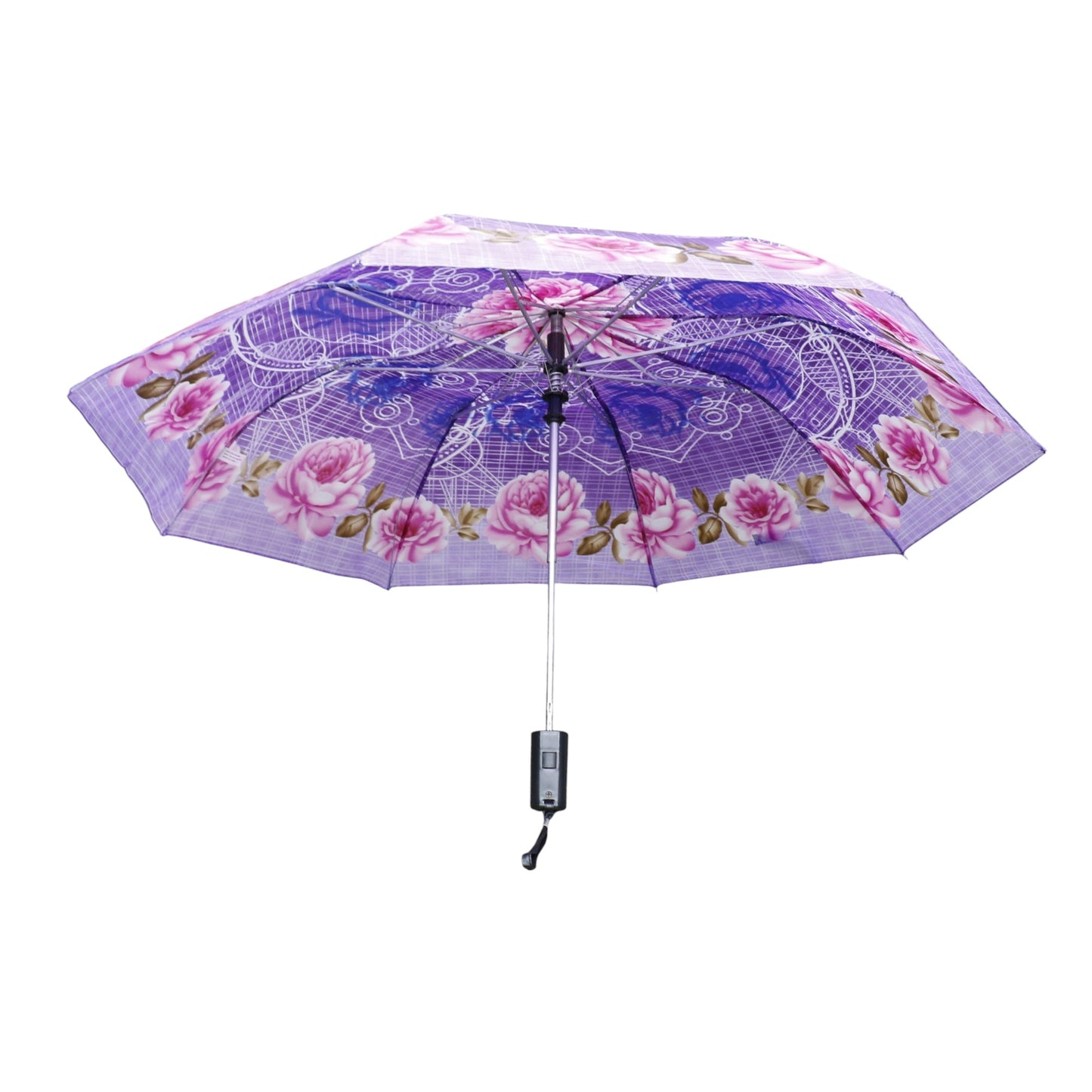 Multicolor Printed Auto 2 Fold Umbrella for Women & Men UM5116 (12pc)