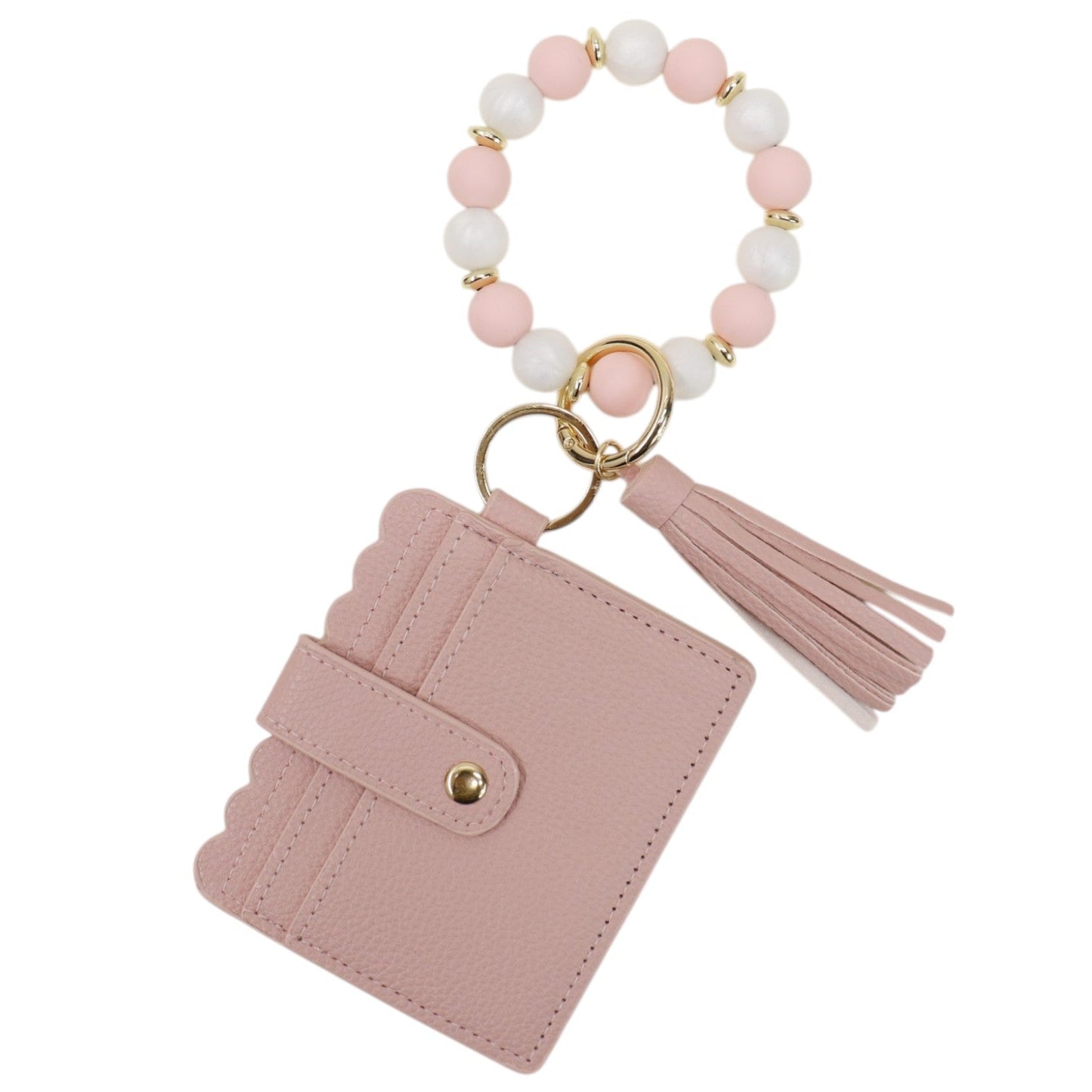 Silicone Bracelet Leather Wallet Tassel JB6126-10 (12PC)