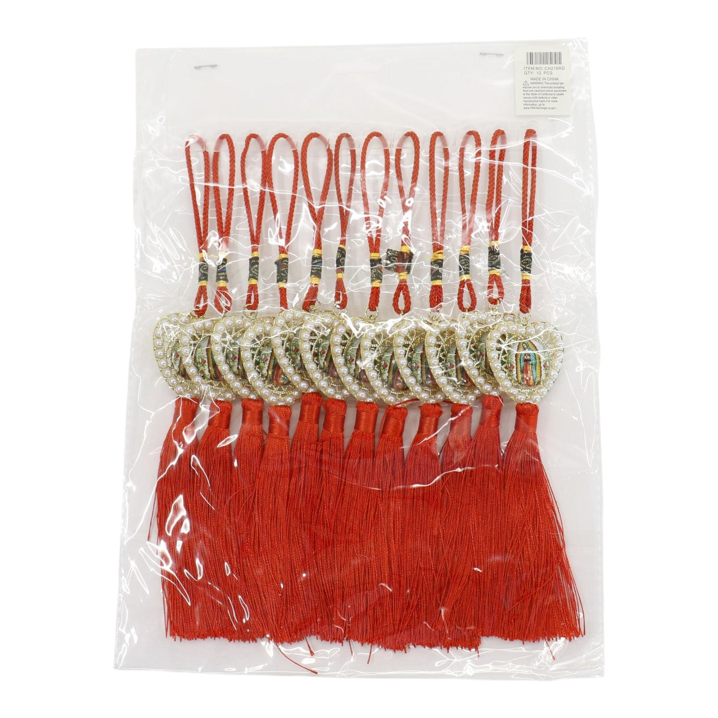 Guadalupe Car Rear Mirror Hang Accessory CH216RD (12PC)