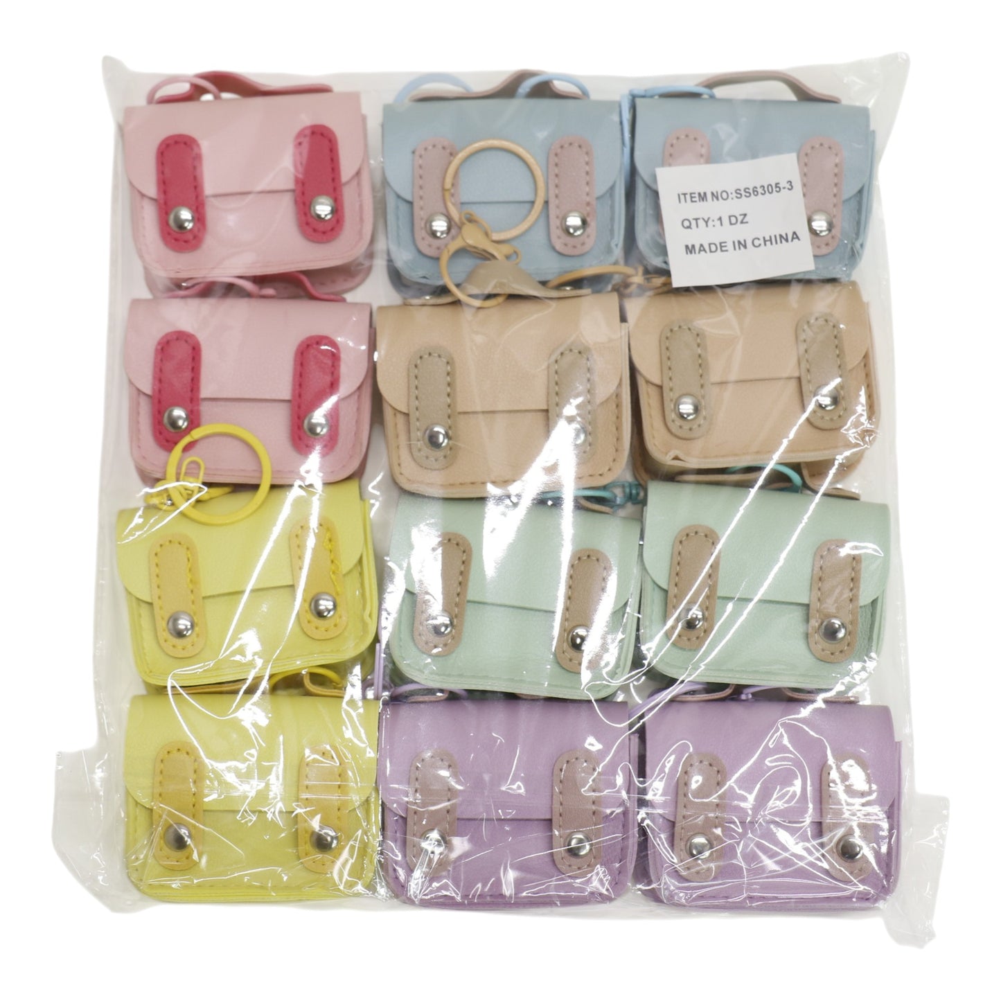 Pastel Color Air pods Case Bag Key Chain SS6305-3 (12PC)