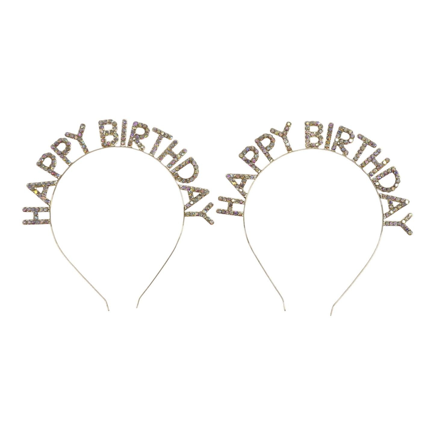 Iron Alloy Rhinestone Happy Birthday Head Band HB101 (12PC)
