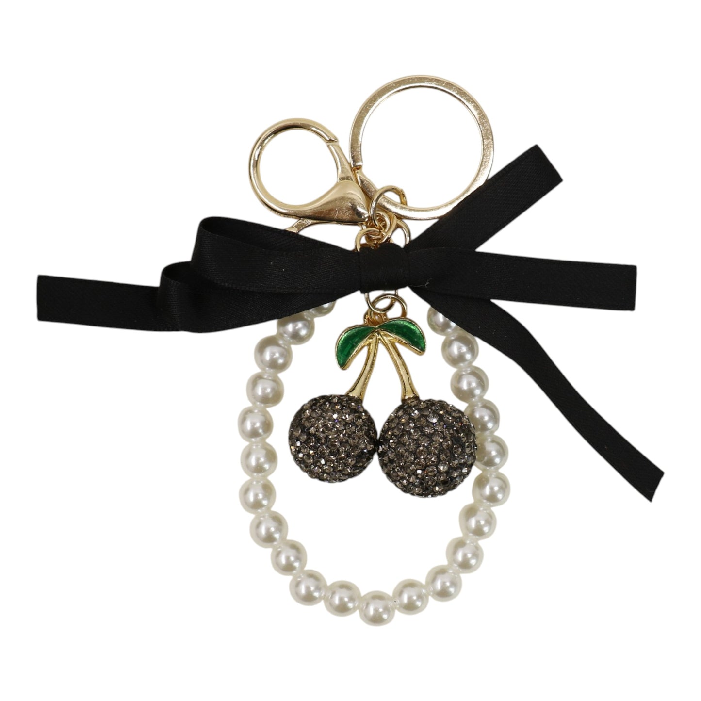 Cherry Rhinestone Ribbon Keychain and Bag Charm JK6416-14 (12)