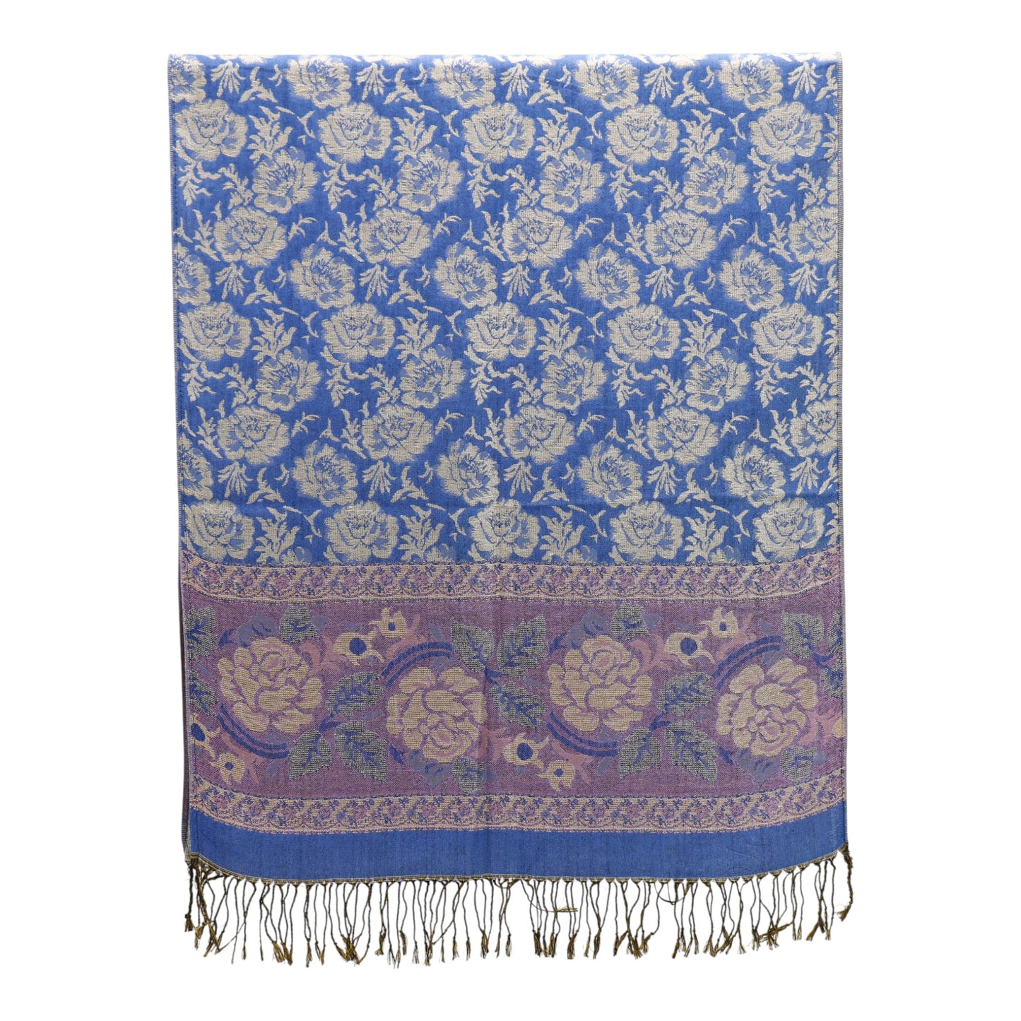 Metallic Pashmina Rose SCF4815-5.. (12PC)