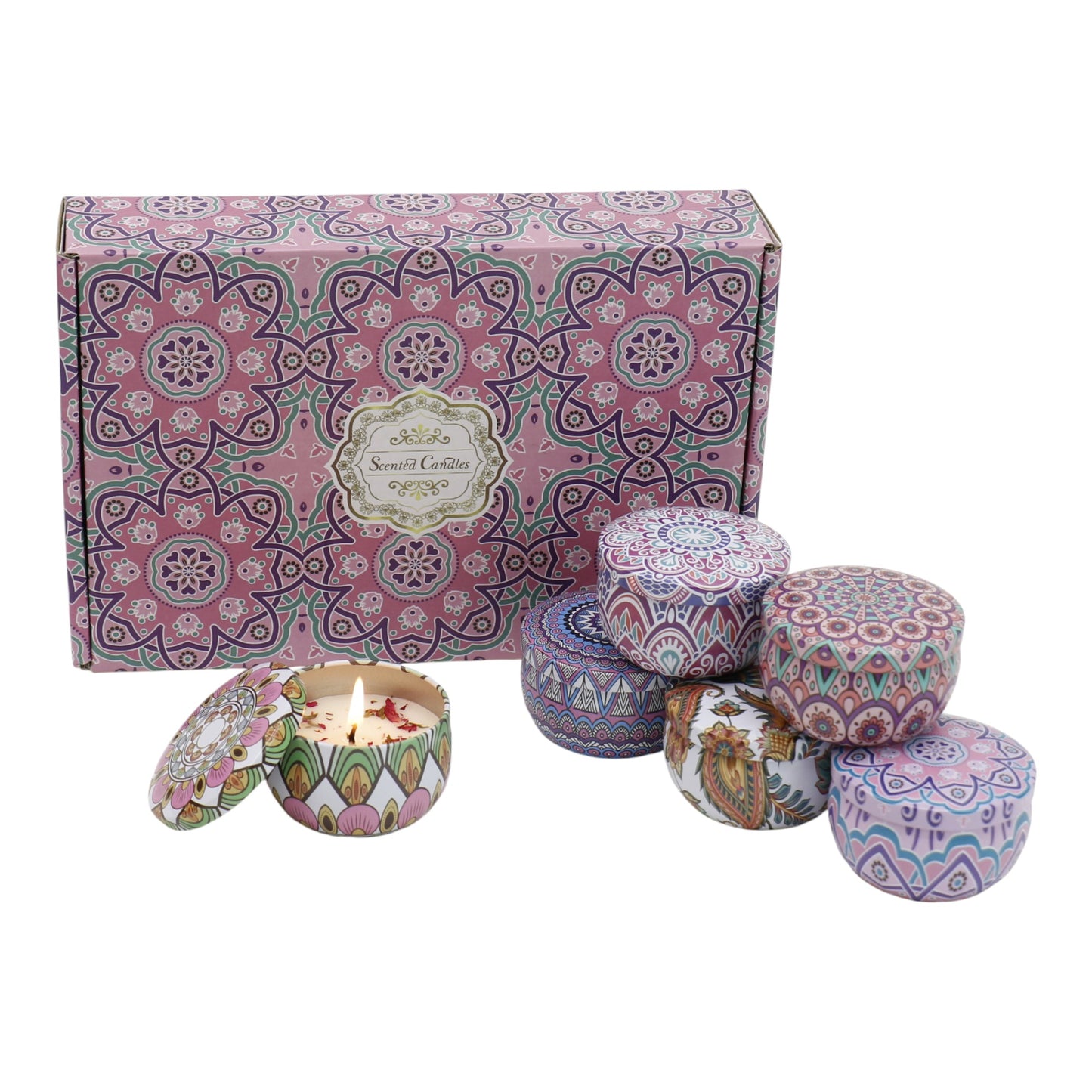 Bohemia 6pcs Fragrance Scented Candle AC5113-1 (3Pack)