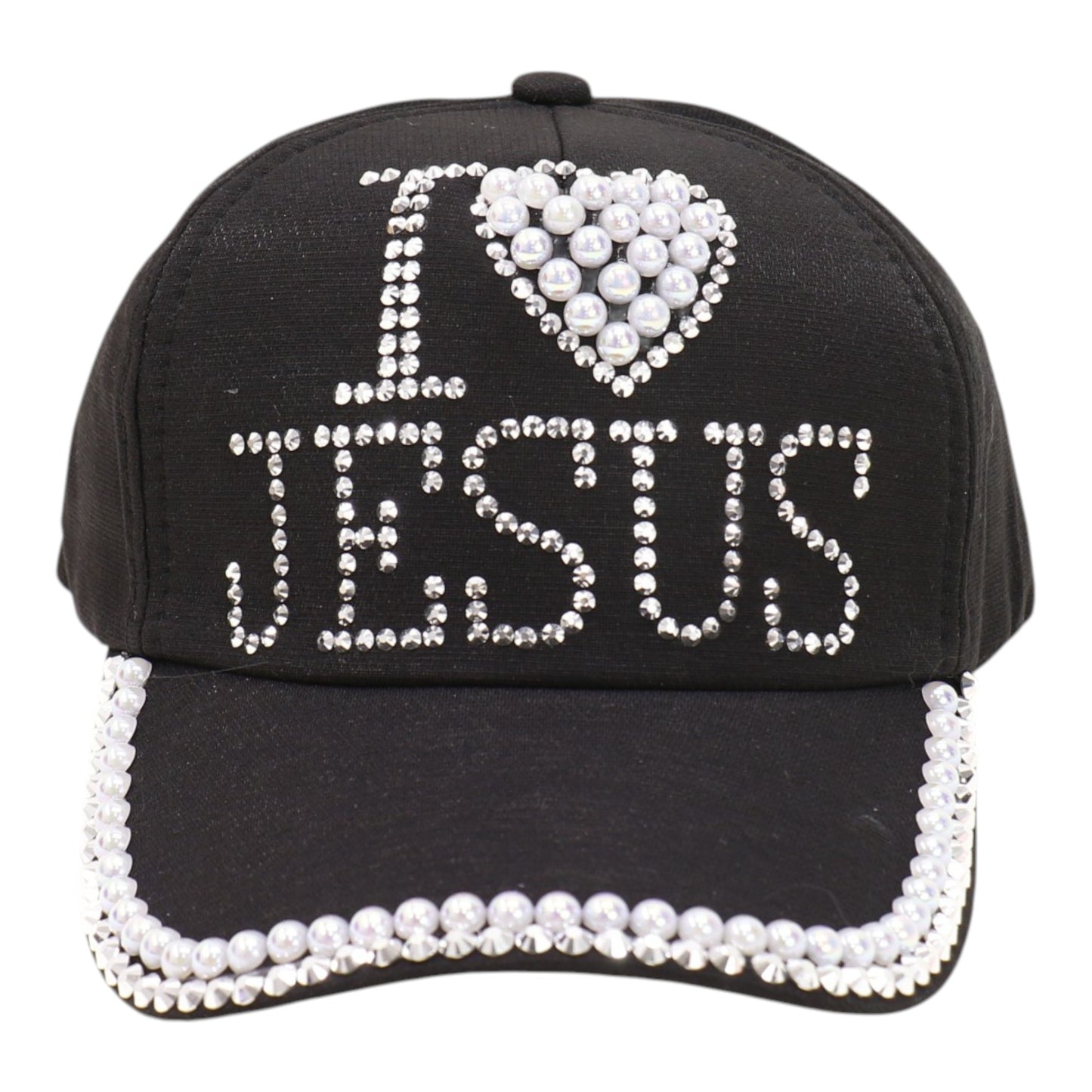 Bling Rhinestone I Love Jesus Cap HA6323-10 (12PC)
