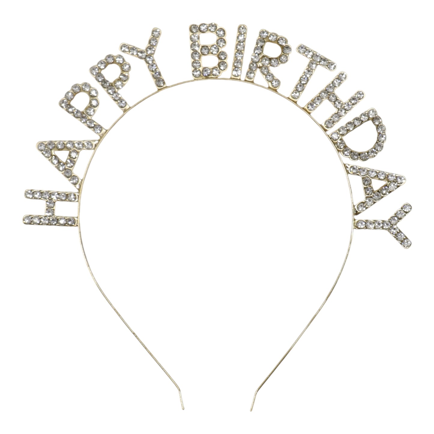 Iron Alloy Rhinestone Happy Birthday Head Band HB101 (12PC)