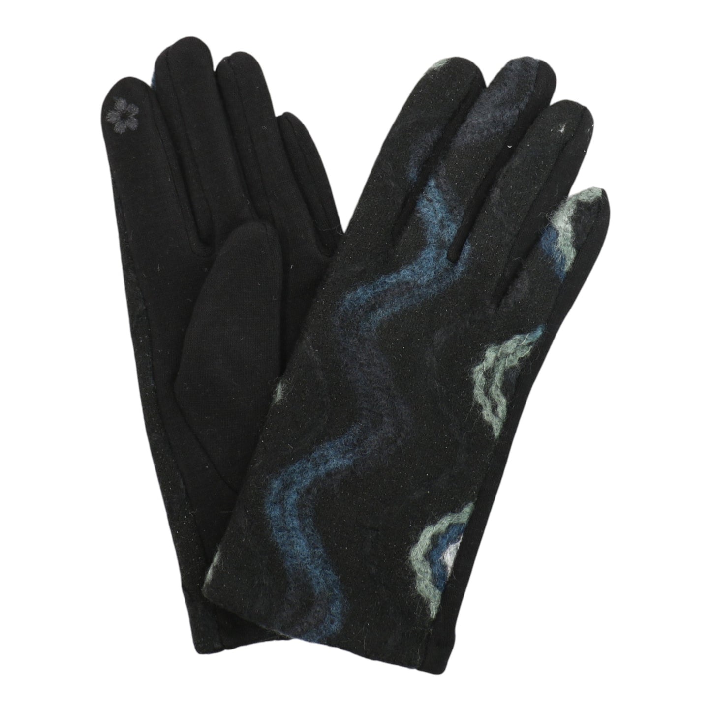 Women's Wave Pattern Winter Touch Screen Gloves GL188. (12PAIR)
