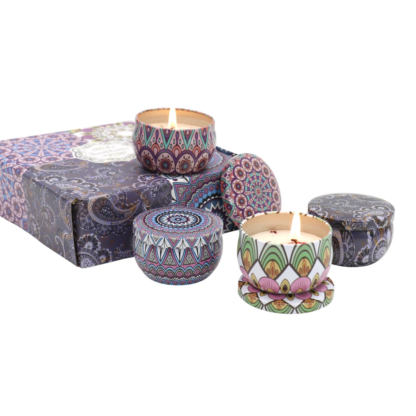 Bohemia 4pcs Fragrance Scented Candle AC5113-2 (3Pack)