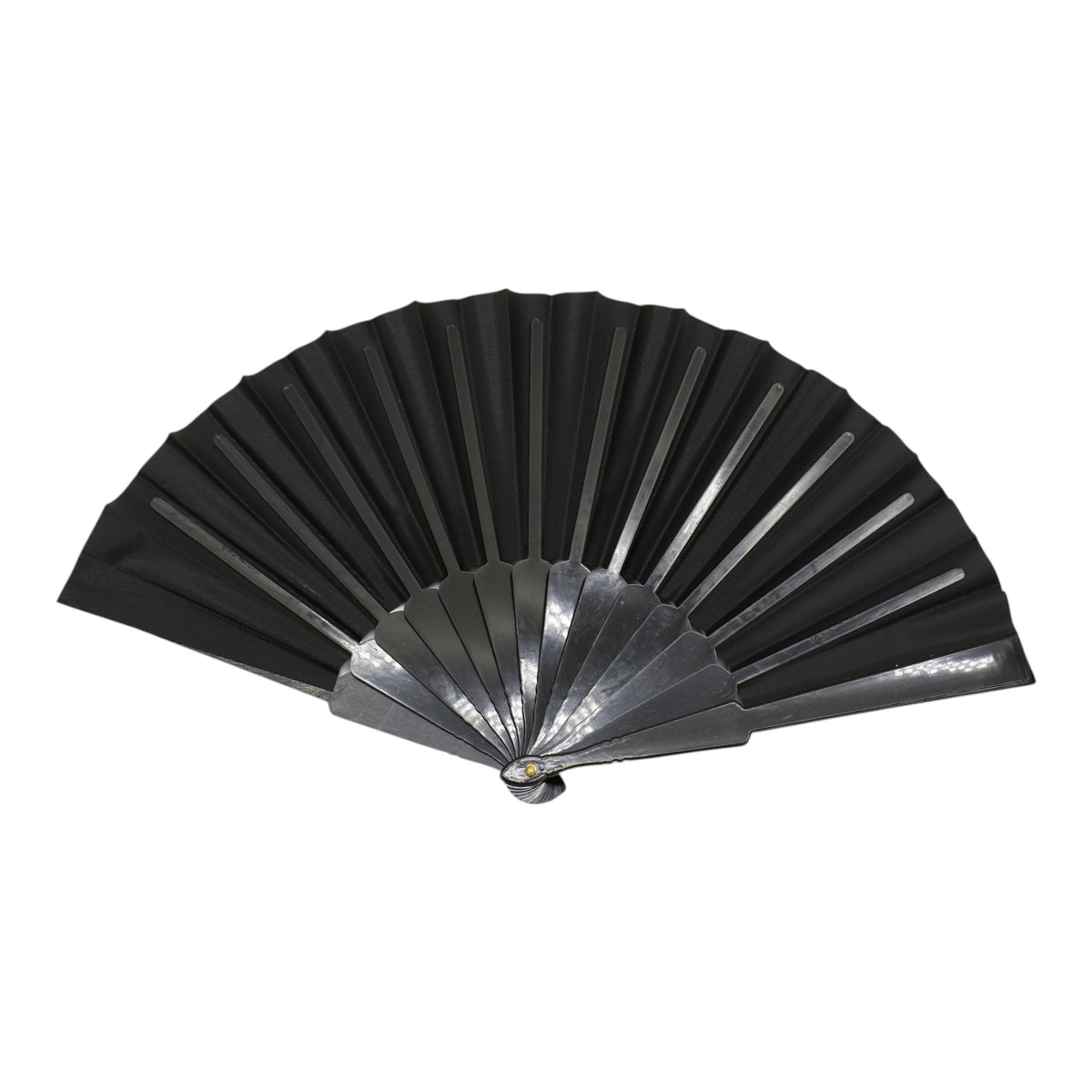Black On Black Frame Hand Held Folding Fan JF6323-20 (12PC)