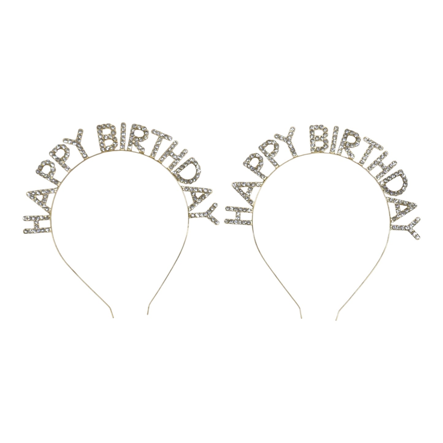 Iron Alloy Rhinestone Happy Birthday Head Band HB101 (12PC)