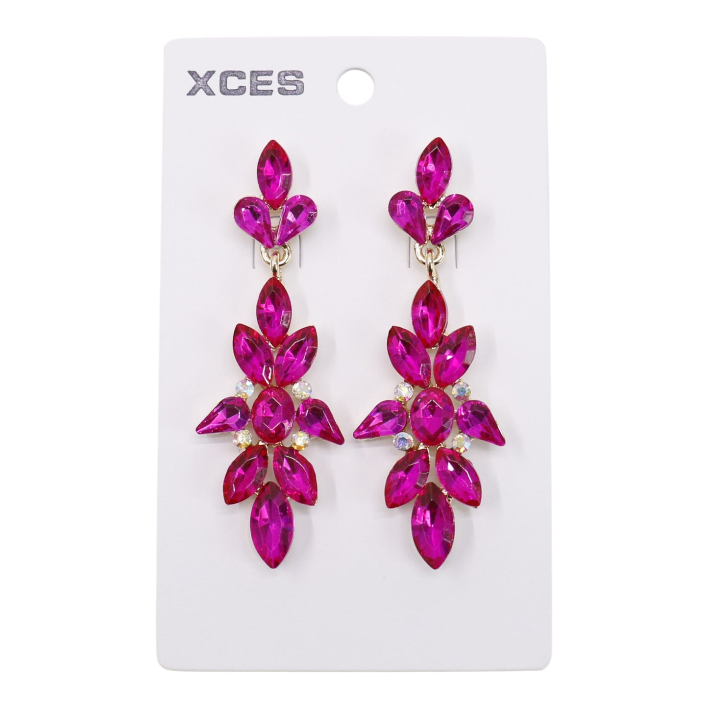 Oval Crystal Drop Bridal Earring JE7304 (3PAIR) (Copy)