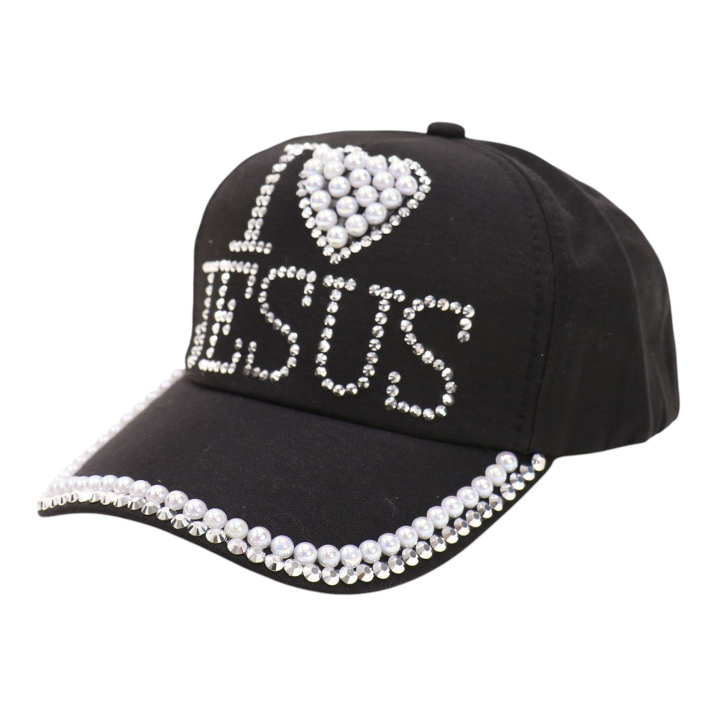Bling Rhinestone I Love Jesus Cap HA6323-10 (12PC)